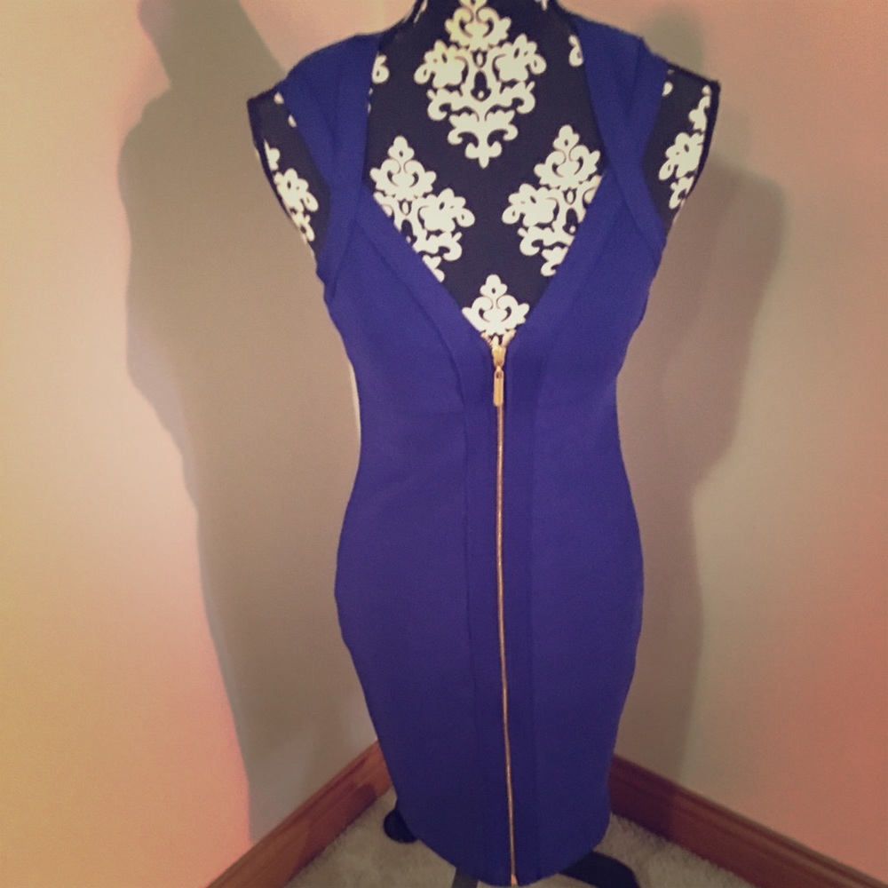 Blue bandage dress